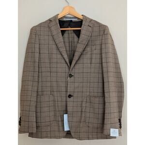 Herman & Sons Sport Coat IT 48 US 38 Tollegno 1900 Wool Italian Blazer Jacket